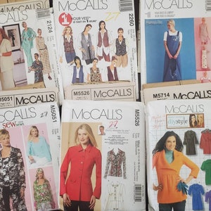 UNCUT: McCall&#39;s 2124, McCall&#39;s 2260 Pattern, McCall&#39;s 2669, McCall&#39;s M5051 Pattern, McCall&#39;s M 5526, McCall&#39;s MP259 5714 Pattern, Ladies Pat