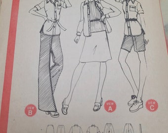 CUT: McCall's 4126 Pattern, Misses' Unlined Jacket Pattern, Skirt Pattern, & Pants Pattern, A "Pounds Thinner" Pattern, Size 14 Bust 36