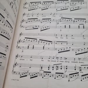 Set of 3: Vintage Piano Sheet Music from early 1900s; Sacred Songs & Duets, O.B. Brown, Oh! That We Two were Maying by Ethelbert Nevin,