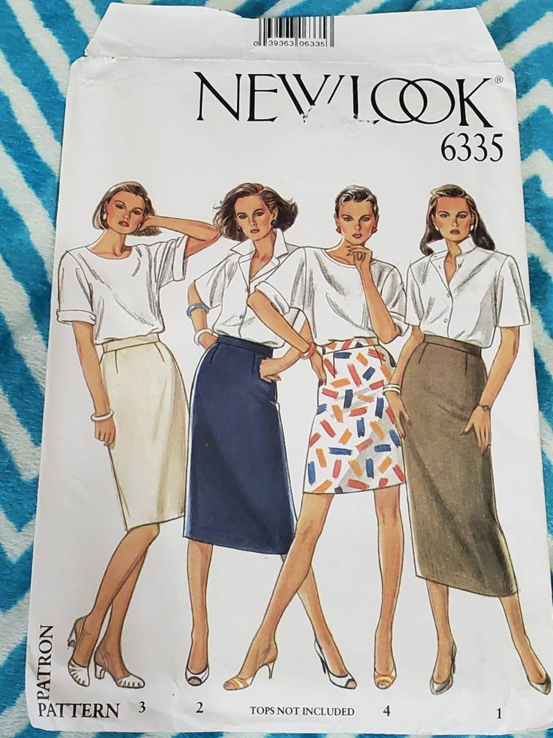 BLACKBLONDの8287 Logo Check-pattern Long Skirt UNCUT: New Look 6335, Women's Skirt, Six Sizes in One
