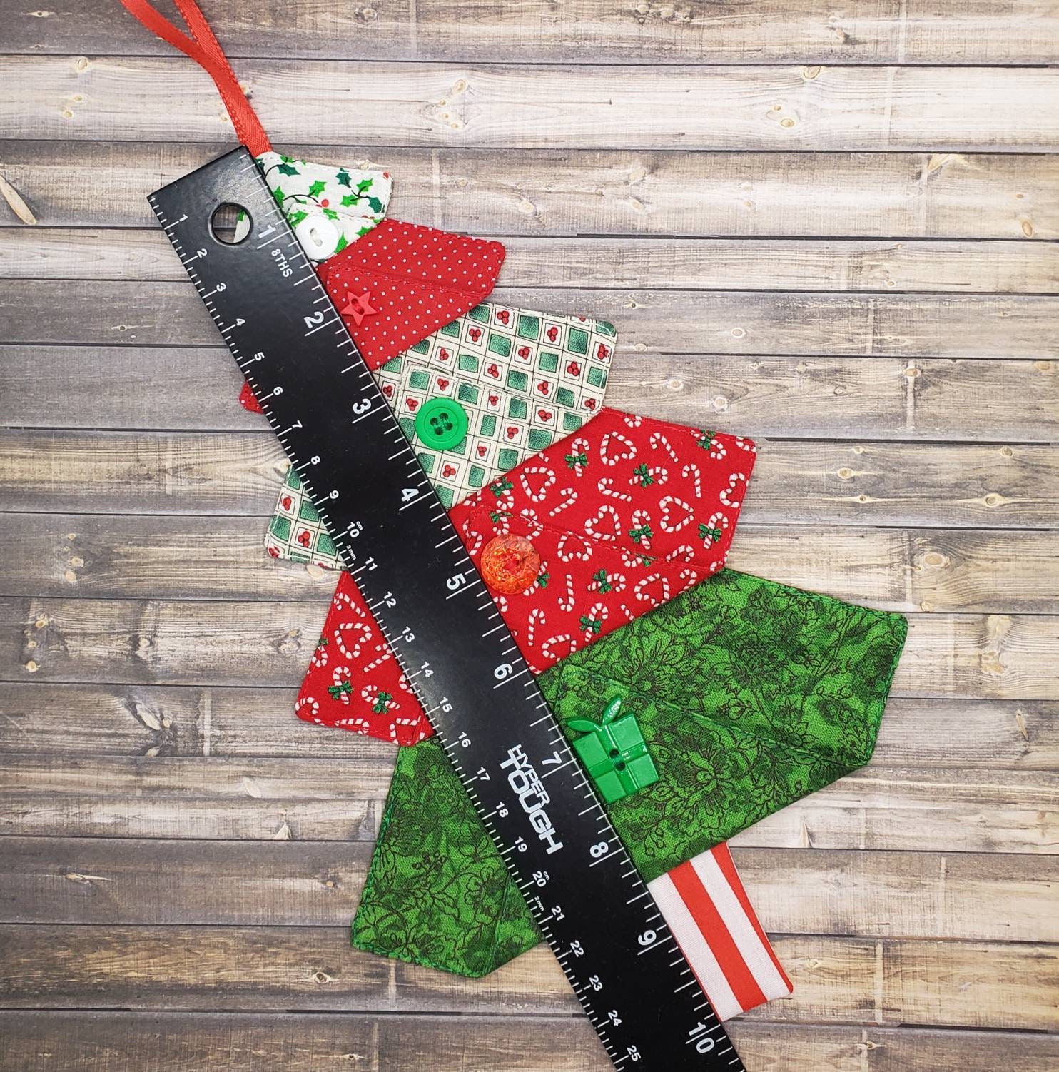 Red Buffalo Plaid Christmas Tree Collar - 24 Inch Square Christmas Tree Ring, Cute Christmas Tree Trunk Cover, Fabric Christmas Snowman Tree Skirt For