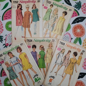 CUT: Simplicity 7252 Pattern, Simplicity 7580 Pattern, Simplicity 7634, Simplicity 7659 Pattern, Simplicity 7532 Pattern, 60s Misses Dresses