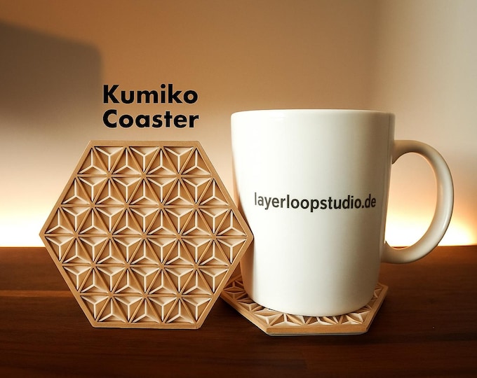 Kumiko Coasters – 3D-printed cup coasters in Japanese design