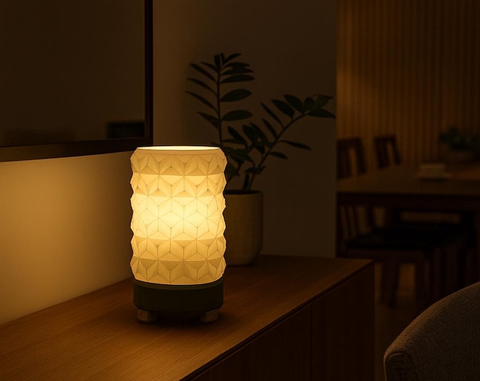 3D Printed LED Lamp | USB Bedside Lamp Made of PLA & PETG | Modern Table Lamp | Mood Light for Bedroom | Gift Decoration