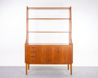 Swedish Teak Bookcase/Secretary - (327-164)