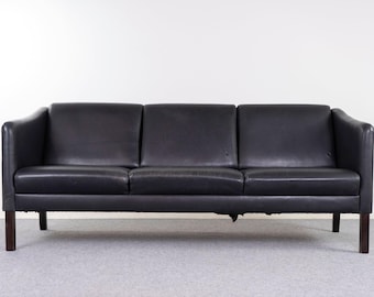 Leather Danish Sofa - (326-260)
