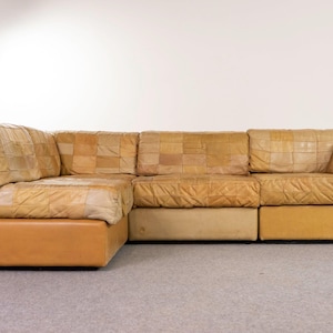 Leather Mid-Century Sectional by De Sede