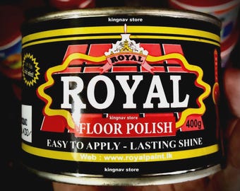 Abrillantador de suelos Royal con cera, para baldosas, ladrillos, piedra, arcilla, cemento y muebles, 400 g