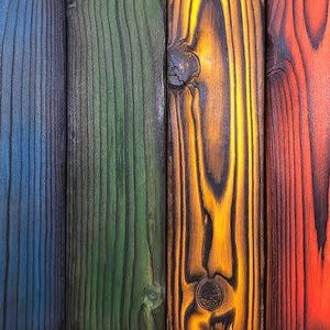 Wood Dye –Powdered Solvent 6 Color Kit -blue , teak , red, pink, violet, green(30 Grams)