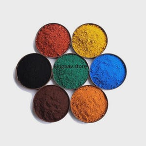 Red Oxide, Purple Oxide, Yellow Oxide, Brown Oxide, Green Oxide , Black Oxide, Blue Oxide, Orange oxide High Grade Matte Pigments 20g 30g