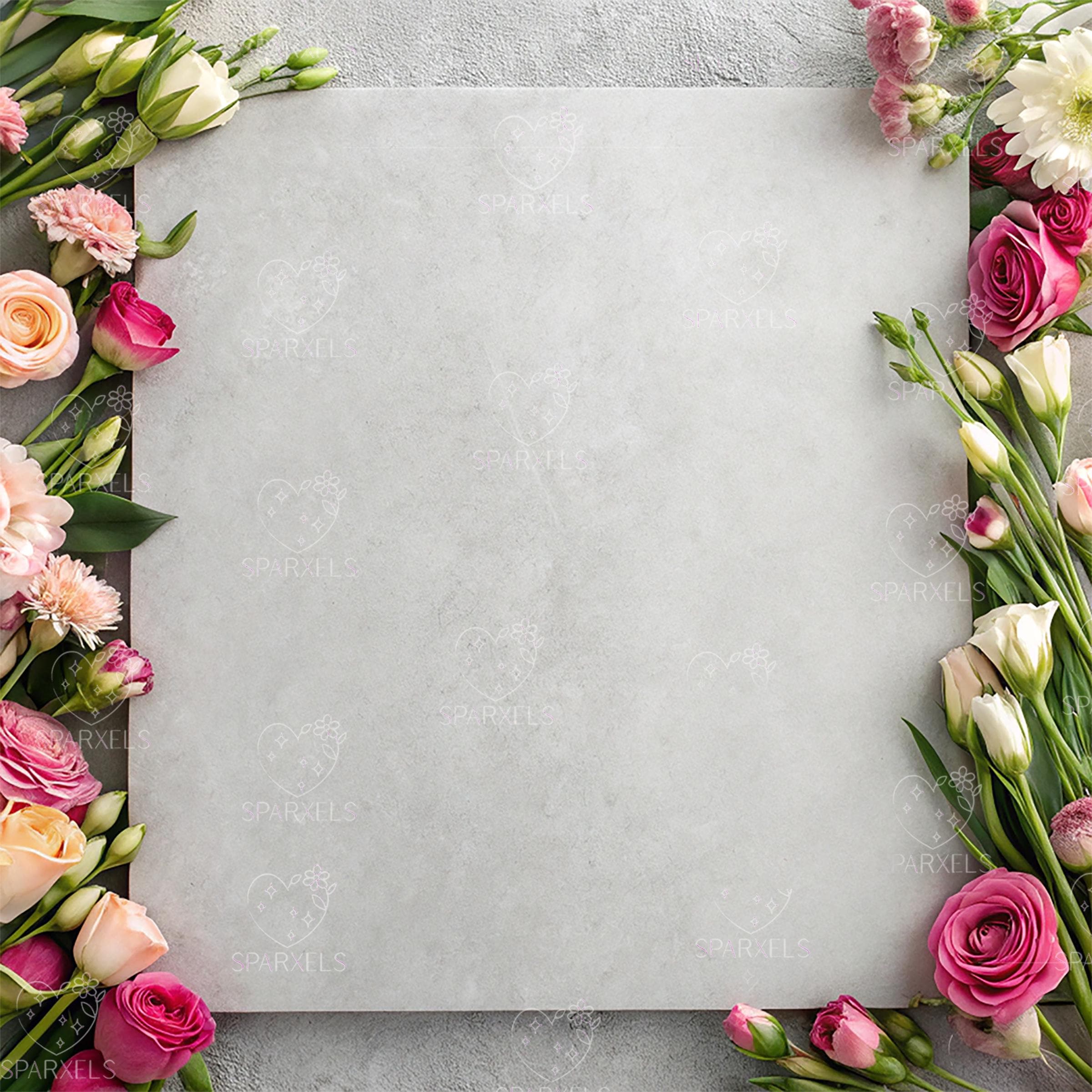 Vflat Backdrops Product Backdrops, Flat Lay Backgrounds - Floral - Digital Background ...