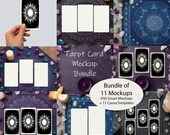Mockup Bundle of 11 - Tarot Card Spread Templates - PNG and Smart Mockups - PSD Photoshop and Canva Templates