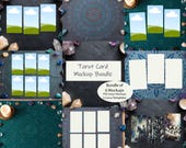 Mockup Bundle of 6 - Tarot Card Spread Templates - PNG and Smart Mockups - PSD Photoshop and Canva Templates