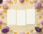 Canva Template - Tarot Card Spread - Easy Drag and Drop Canva Mockup