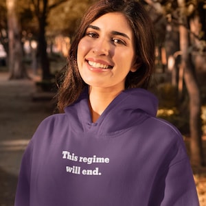 Political Protest Hoodie End Authoritarian Regime Activism Sweatshirt For Democracy Advocates Human Rights Supporters Resistance Gear