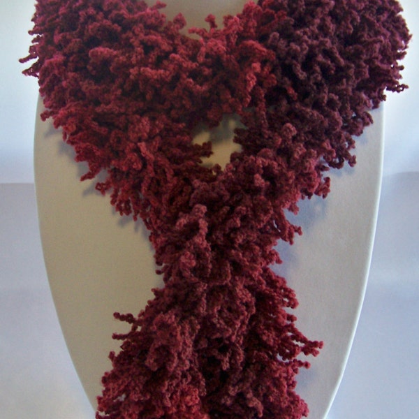 Fizzle wool scarf fun wrap scarf hand knit cranberry red  blue agave aqua cowl knit long scarf wool shawl winter scarf women scarf warm cowl