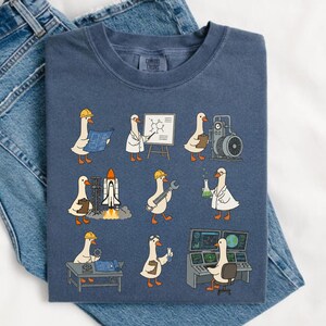 Engineer Silly Goose Shirt, Engineer Dad Gift, Funny Rocket Scientist Tee, NASA Lover Gift, Space Engineer T-Shirt, Engineer Gift GN184