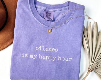 Pilates is My Happy Hour Sweatshirt | Pilates Sweatshirt | Pilates Instructor Sweatshirt | Pilates Gift | Fitness Gifts GN31
