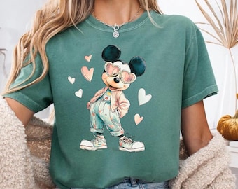 Comfort Colors Mickey Valentines Shirt, Cute Mickey SweatShirts, Retro Mickey T-shirt, Mouse Shirt, Family Vacation Tshirt, Family Trip VL40