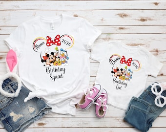 Mickey Birthday Family TShirt, Birthday Disney Matching Family Shirt, Birthday Boy Shirts, Disney Kids Custom Birthday Shirt Y373