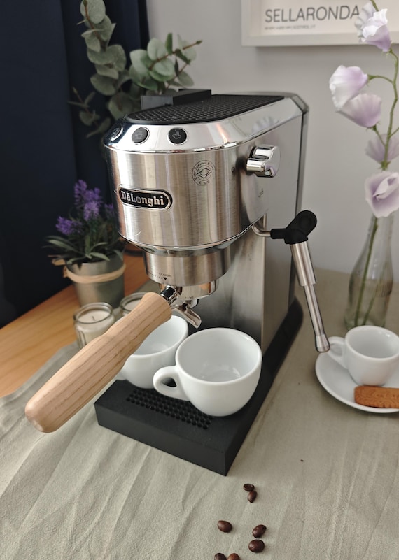 Livanto - Extra breite & niedrige Abtropfschale für 2 Tassen | Für DeLonghi Dedica EC 685/885 + Duo EC890 | Barista Geschenk