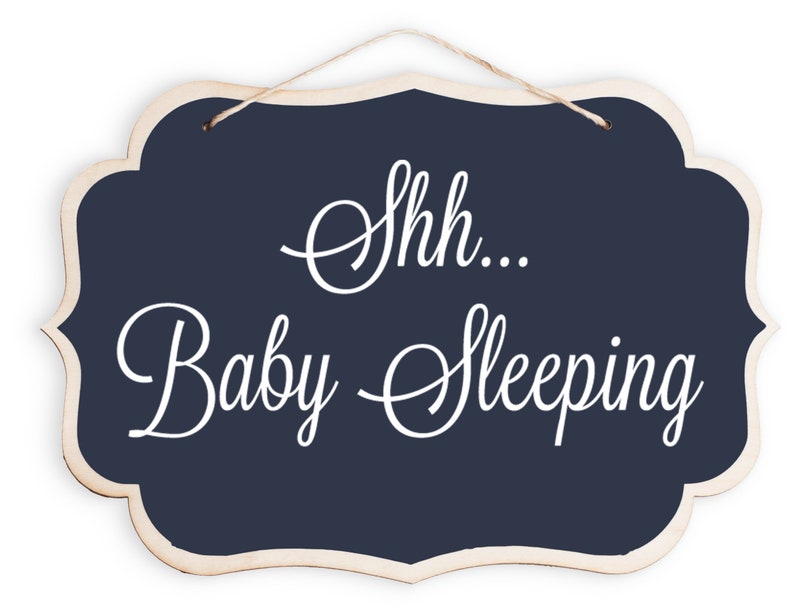 Shh Baby Sleeping Sign For Front Door Wreaths Image 0