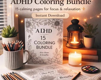 ADHD Calm Coloring Pages | Printable Focus & Relaxation Art