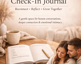 Couples Relationship Journal + Sticker Pack | Printable Love Workbook | Communication Prompts | Digital Download