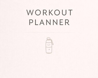 Fitness Planner Printable | 20-Page Gym Tracker with Stickers (Digital Download)