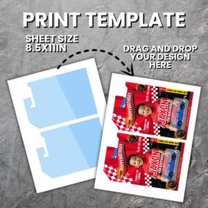 Race Car Birthday Favor Template, Editable Toy Car Packaging, Happy Birthday Printable Party Favor for Kids, Birthday Gifts, Canva Template