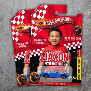 Race Car Birthday Favor Template, Editable Toy Car Packaging, Happy Birthday Printable Party Favor for Kids, Birthday Gifts, Canva Template
