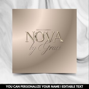 Digital Modern Brown Gold logo design, lashes logo, Aesthetics Logo, beauty logo, hairstylist logo, DIY Logo, Artistry logo, Canva Editable