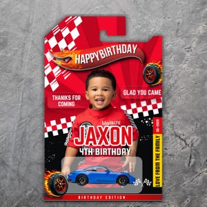 Race Car Birthday Favor Template, Editable Toy Car Packaging, Happy Birthday Printable Party Favor for Kids, Birthday Gifts, Canva Template