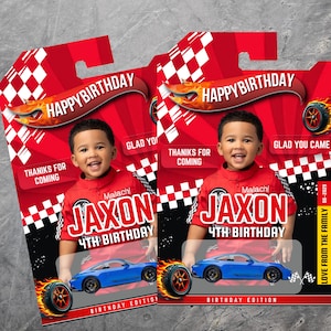 Race Car Birthday Favor Template, Editable Toy Car Packaging, Happy Birthday Printable Party Favor for Kids, Birthday Gifts, Canva Template