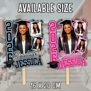 Grad Fan 2026 Canva Editable Template, Graduate Fans Senior, Graduation Sign, Class of 2026 Graduation Paddle, Graduation Fan, DIY Canva