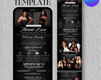 Cream Acuity Scheduling Template, Booking Site Template, Hair Stylist, Lash Makeup Hair Scheduling, Luxury Acuity, Makeup Booking, DIY Canva