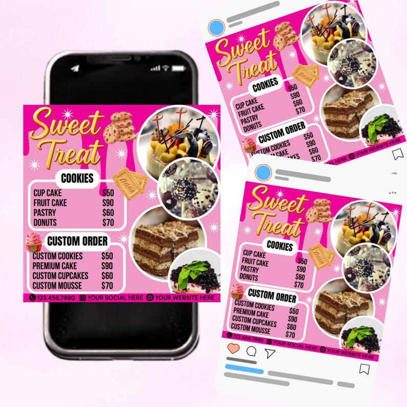 Bakery Flyer, Bake Sale Flyer, Sweet Treats Flyer, Pastry Shop Flyer ...