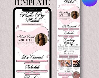 Pink Acuity Scheduling Template Nail Tech, Editable Canva Booking Website, Nail Stylist Acuity Scheduler Site, Luxury Nail Business Template
