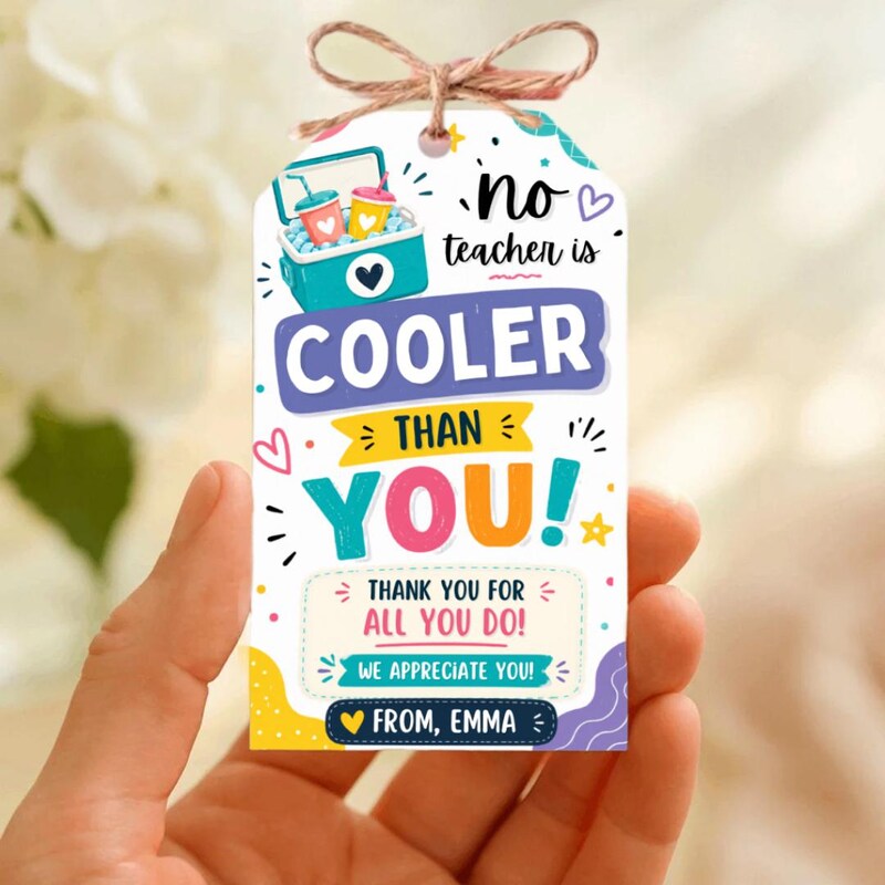Cooler Tag Teacher Gift - 60+ Gift Ideas for 2026