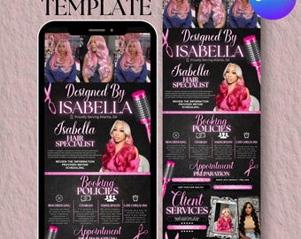 Acuity Scheduling Template, Makeup Website Banners, Lash Makeup Hair Scheduling, Story Availability Schedule, Nail Booking Site, DIY Canva