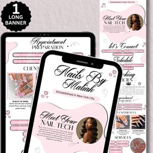 Pink Acuity Scheduling Template Nail Tech, Editable Canva Booking Website, Nail Stylist Acuity Scheduler Site, Luxury Nail Business Template
