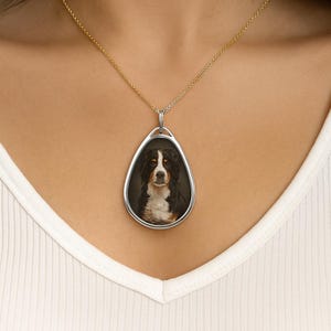 Custom Pet Photo Necklace Memorial Gift for Dog or Cat Lovers  Personalized Pet Loss Jewelry