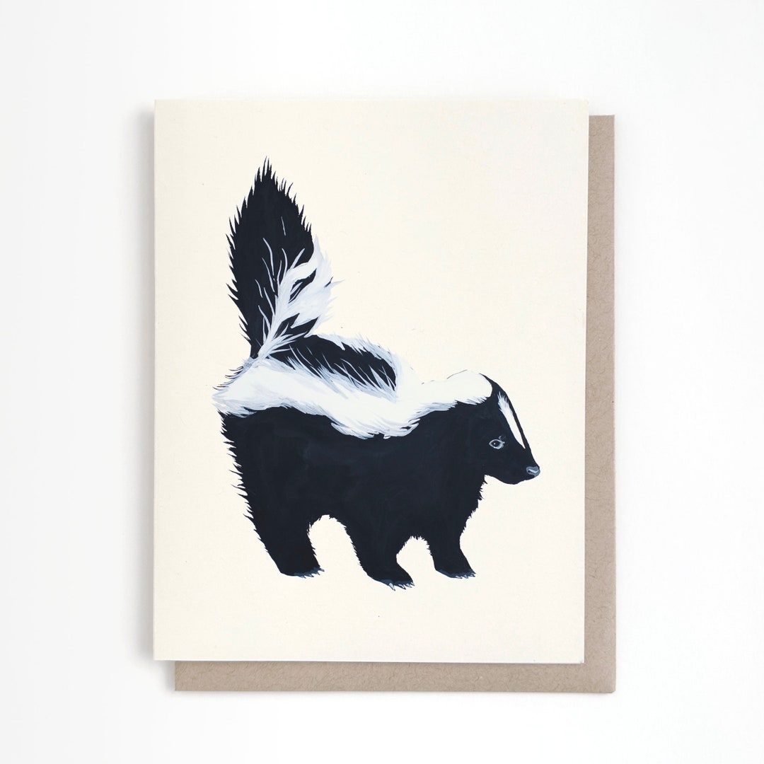 Skunk Card - Etsy