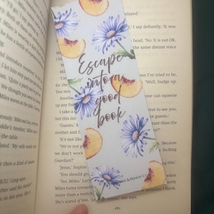 Escape into a good book bookmark