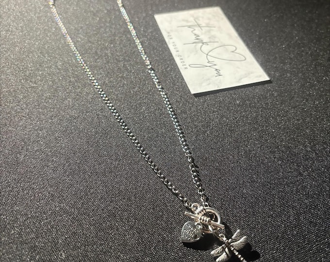 Loop and Dragonfly Necklace
