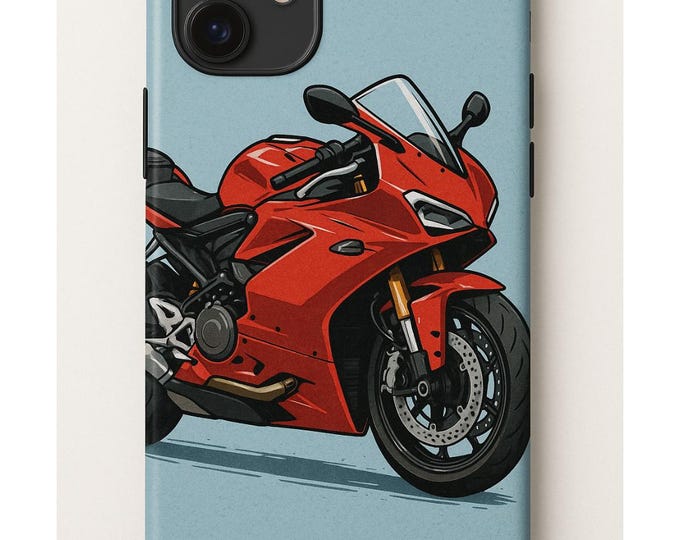 Red and Black bike phone case GLOSSY Or MATT