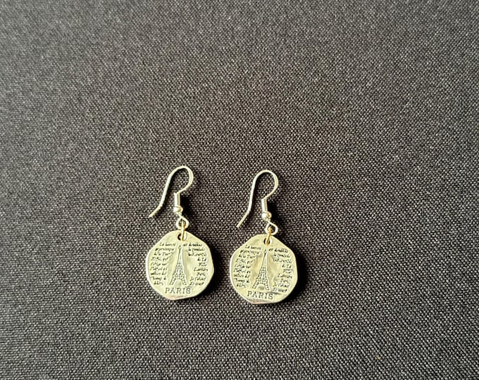 Paris Sterling silver dangle earrings - Golden hour collection