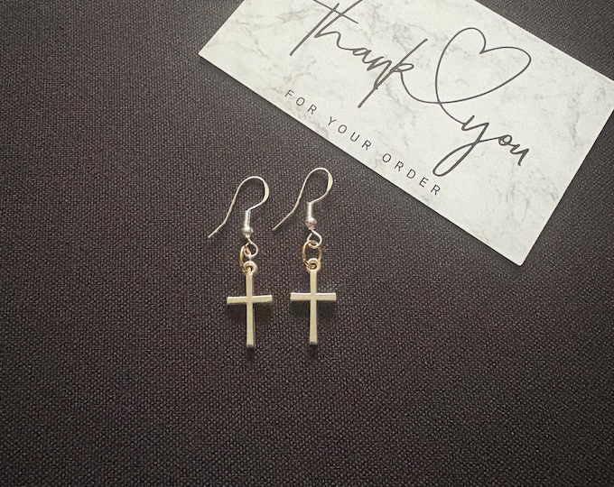 Golden hour cross  earrings
