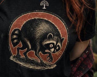 Jimothy Raccoon Shirt, Scrappy Hometown Hero Seattle WA Tee, Vintage Raccoon Graphic T-Shirt, Retro Wildlife Cryptid Shirt