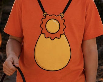 Orange Sun Costume Shirt for Kids & Adults, Yellow Sunshine Belly Tee, Cartoon Sun Halloween Costume Top